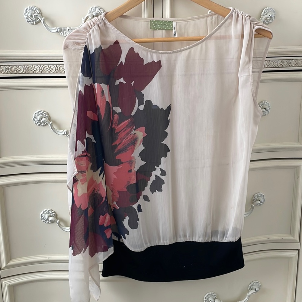 Sheer scarf blouse